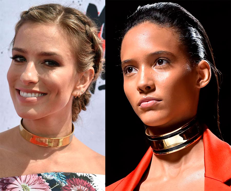 Collier en métal coulé