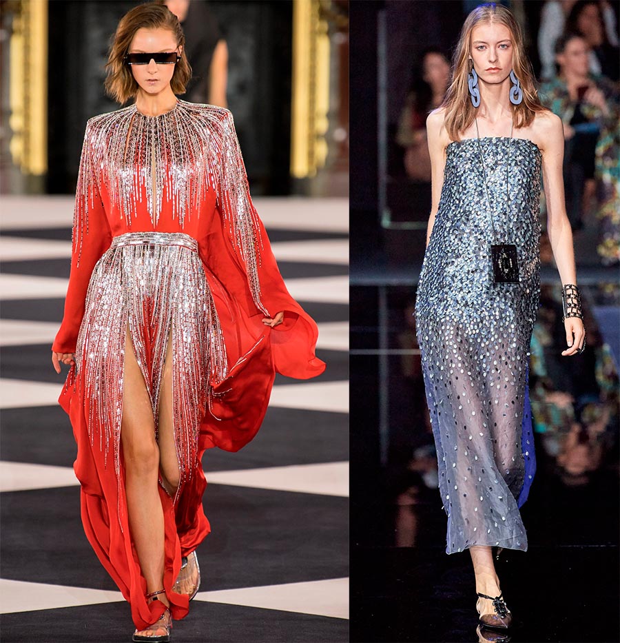 De belles robes brillantes