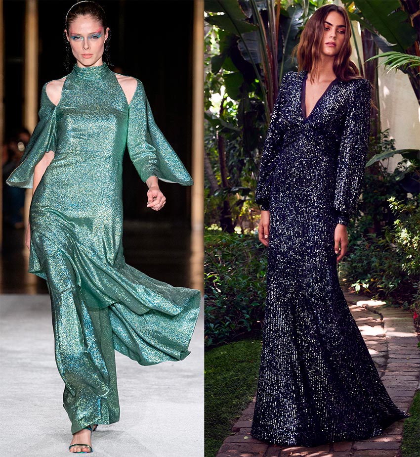 De belles robes brillantes