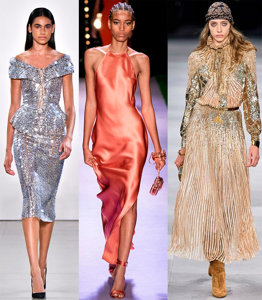 De belles robes brillantes