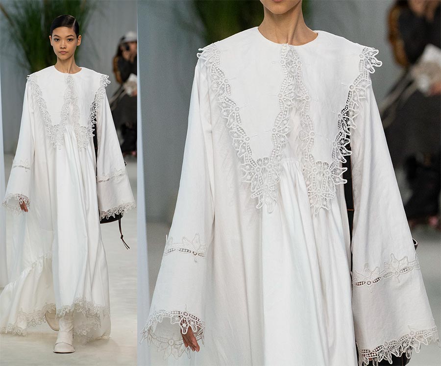 Robe blanche avec broderie