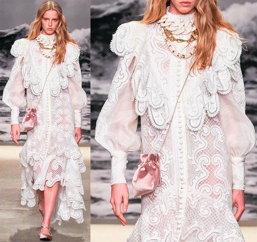 Robe blanche avec broderie