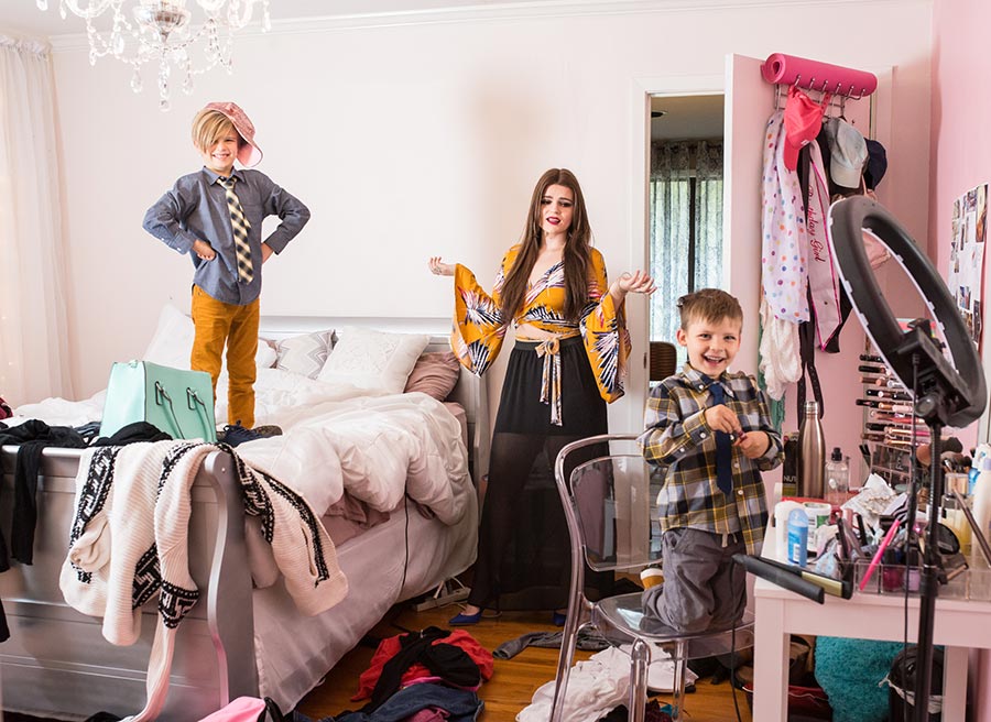 Famille en quarantaine