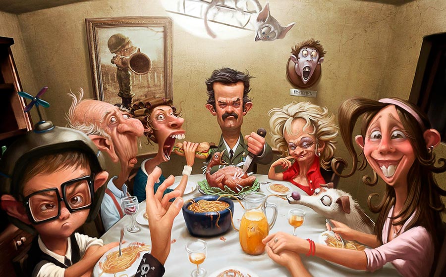 Famille en auto-isolement