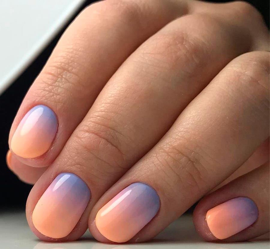 Ombre pour les ongles courts