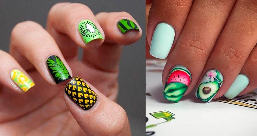 Conception d'ongles de fruits