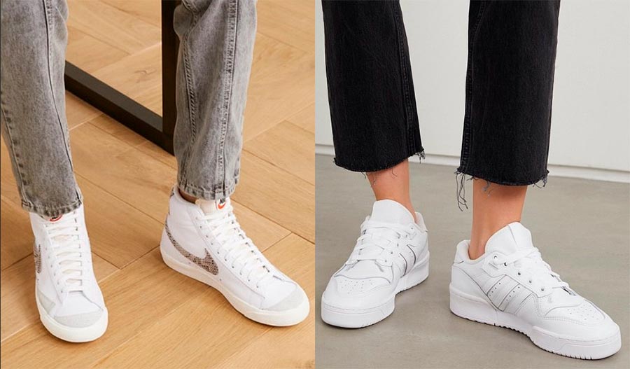 Chaussures de course blanches