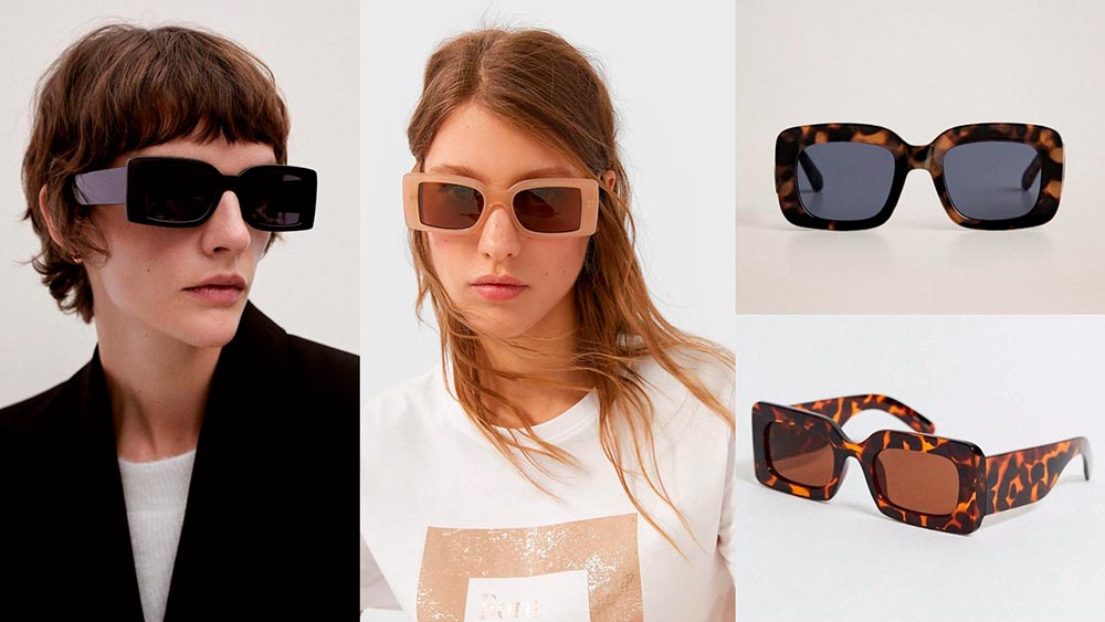 Lunettes de soleil rectangulaires