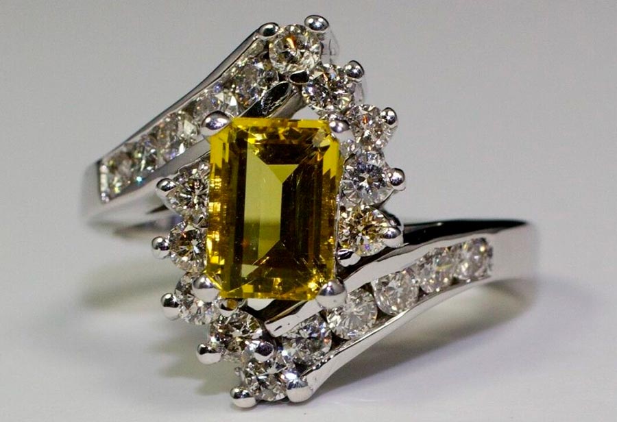 Bague avec héliodore