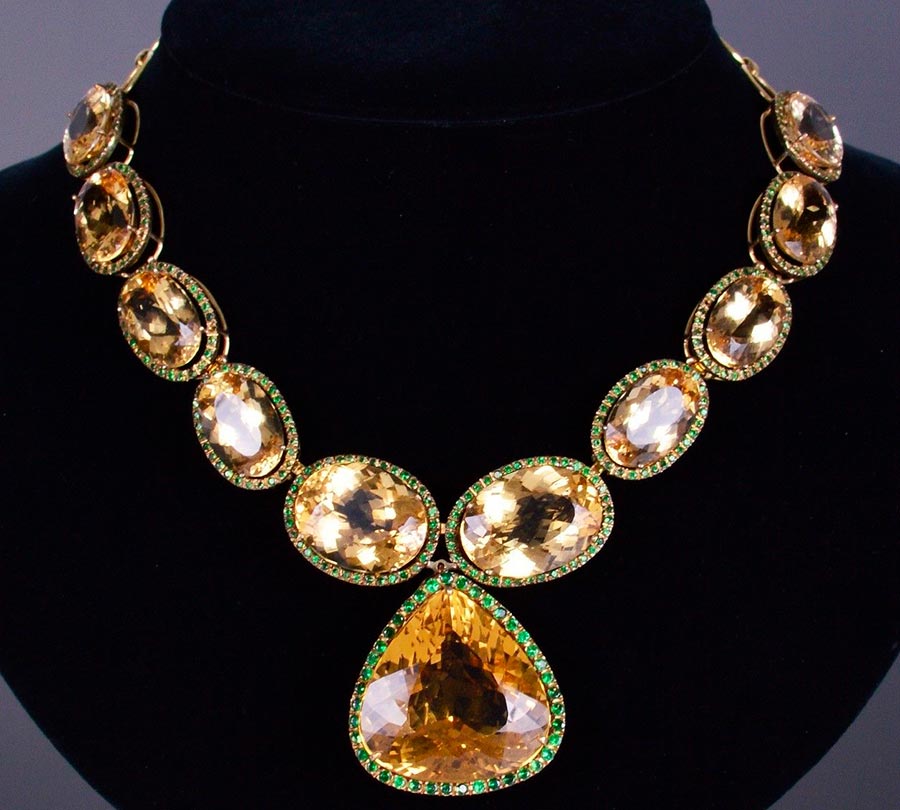 Collier avec héliodore