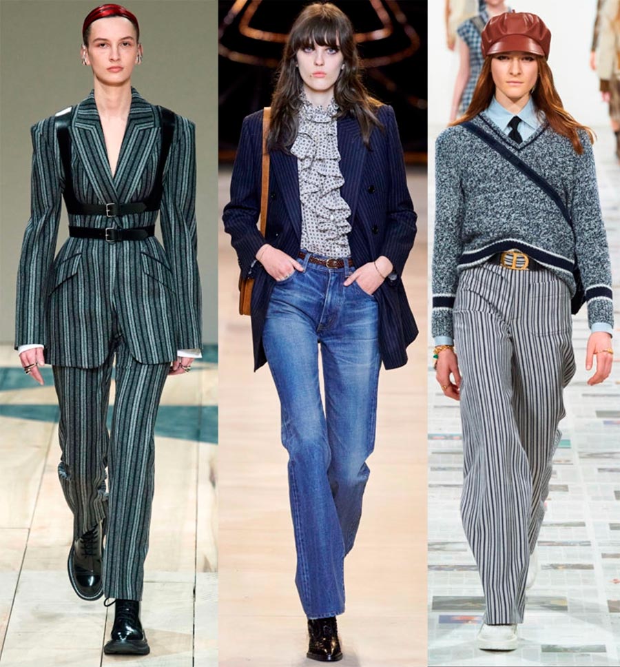 Imprimé rayé dans les vêtements