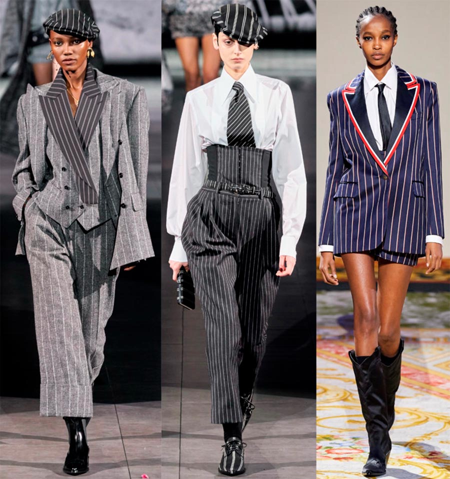 Imprimé rayé dans les vêtements