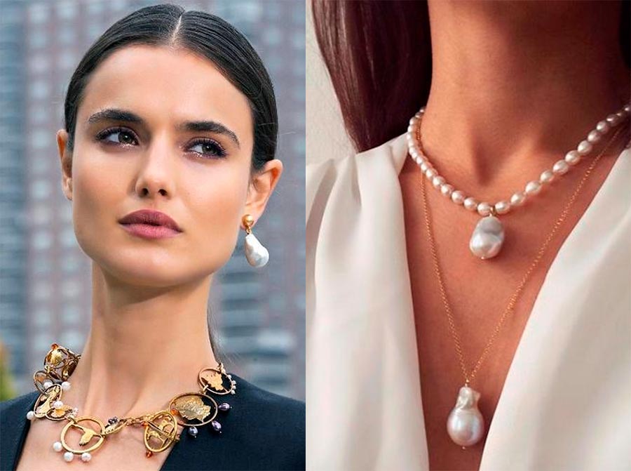 Bijoux avec des perles