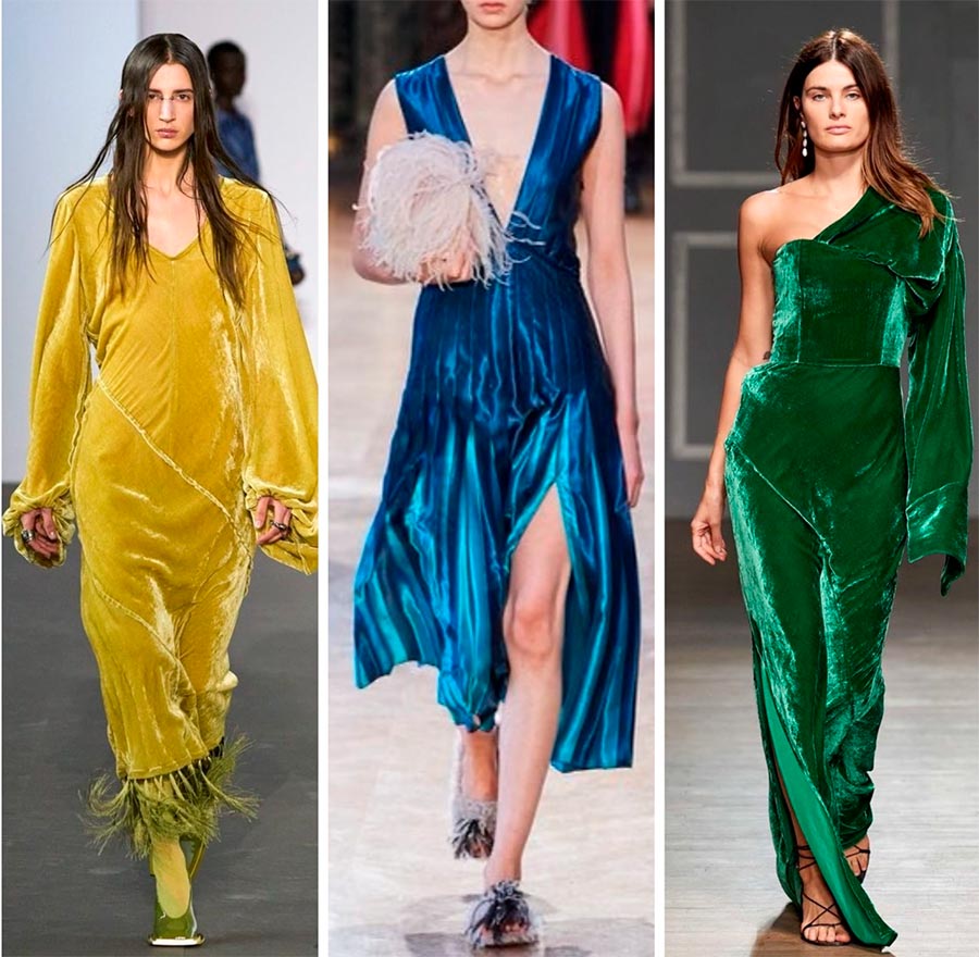 Robes en velours pour l'automne