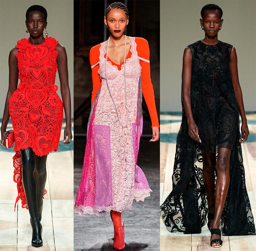 Robes en dentelle pour l'automne