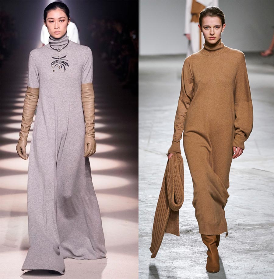 Robes tricotées pour l'hiver