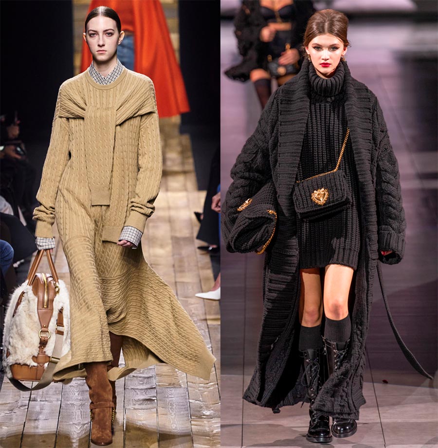 Robes tricotées pour l'hiver