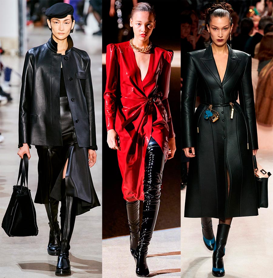 Vêtements en cuir à la mode