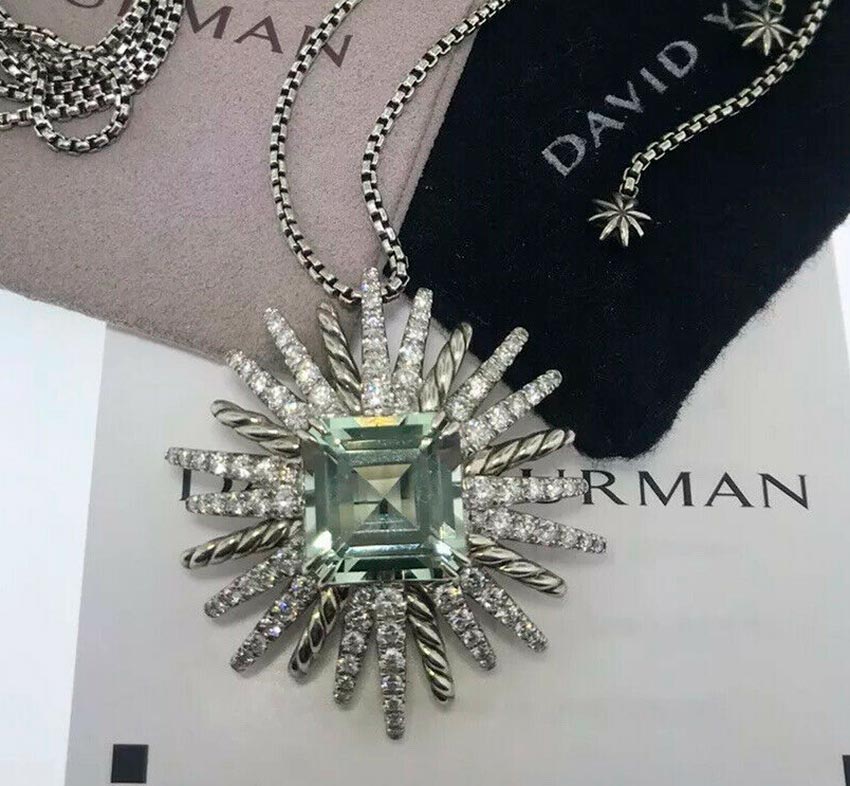 Pendentif avec prasiolite