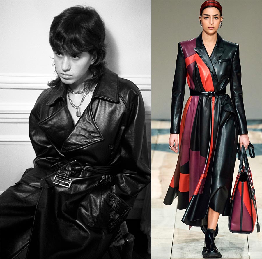 Manteaux et imperméables en cuir