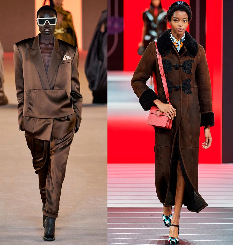 Nuances de chocolat dans les vêtements