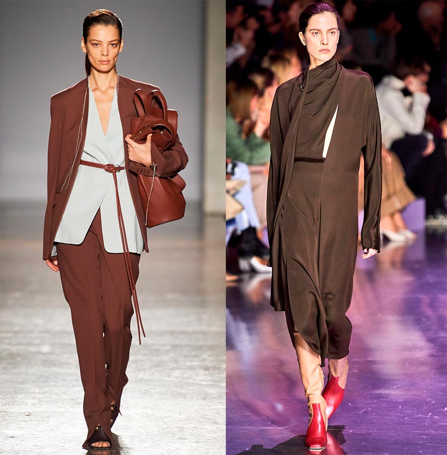 Nuances de chocolat dans les vêtements