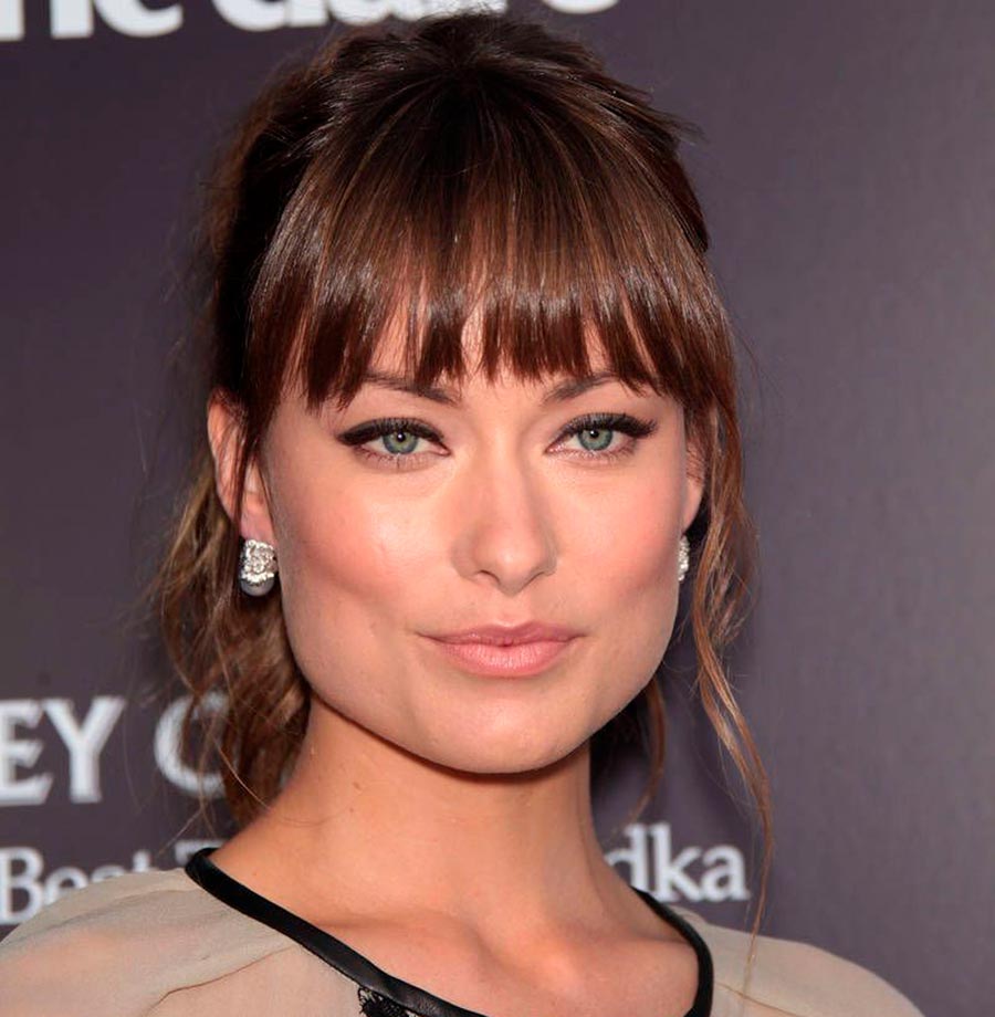 Frange sur un visage carré