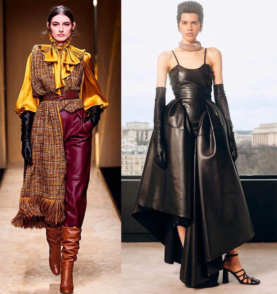 Gants longs à la mode