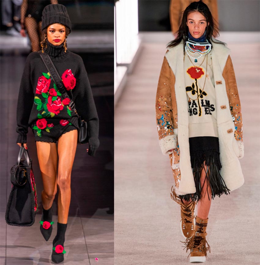 Pulls avec des roses