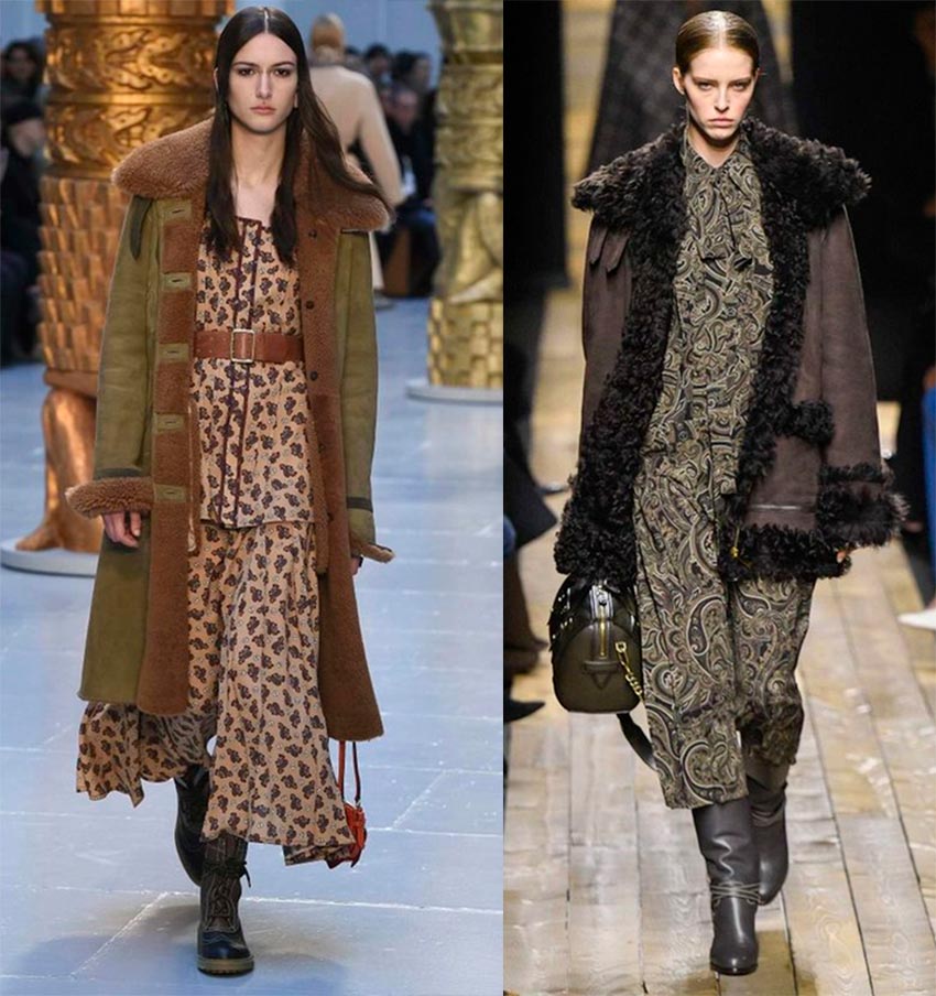 Manteaux en peau de mouton style bohème