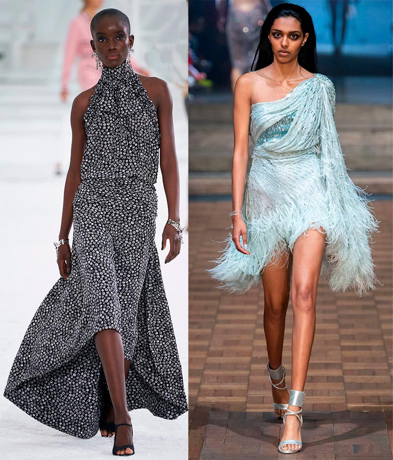 De beaux modèles sur le podium