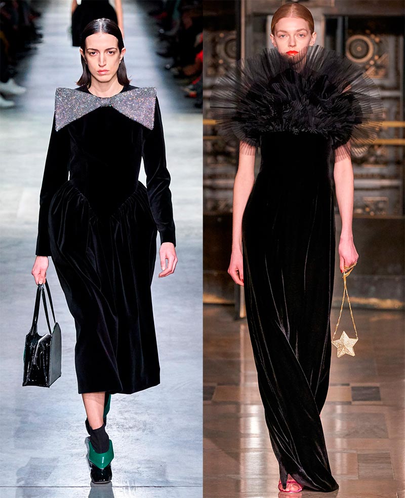 Robe en velours à la mode