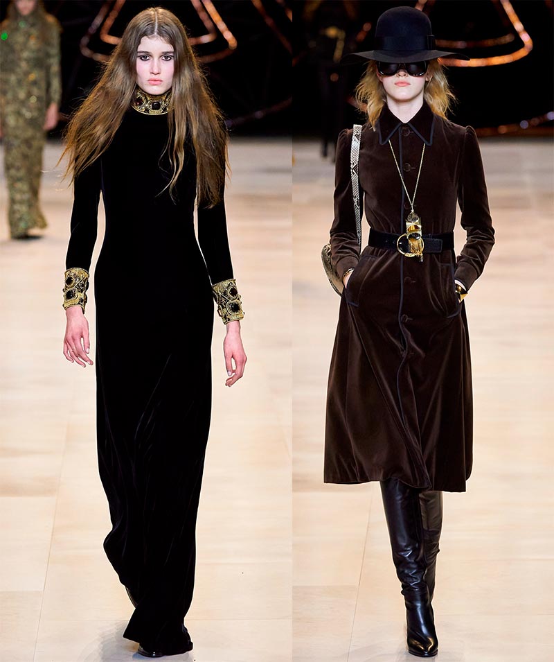 Robe en velours à la mode