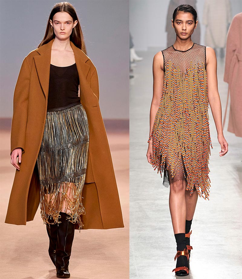 Tendance de la mode à la frange