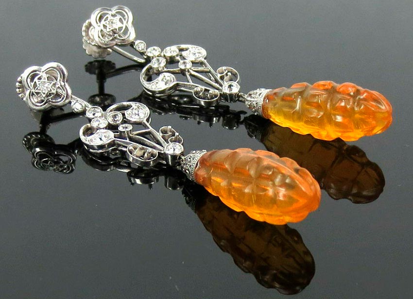 Boucles d'oreilles opale de feu
