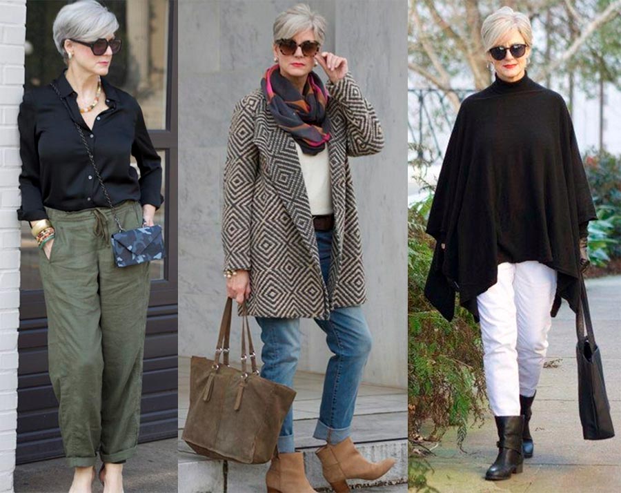 Cheveux gris et style