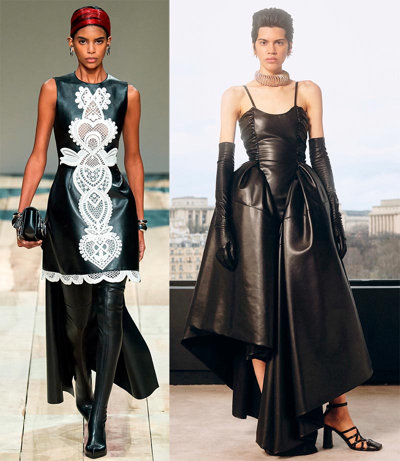 Belles robes en cuir