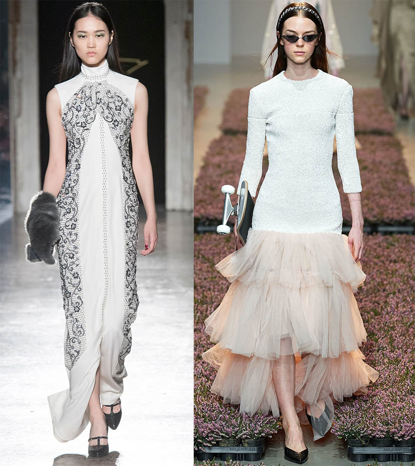 Robe blanche pour le nouvel an