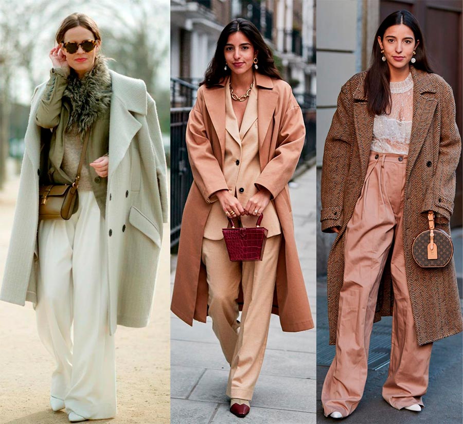 Pantalon Palazzo avec manteau