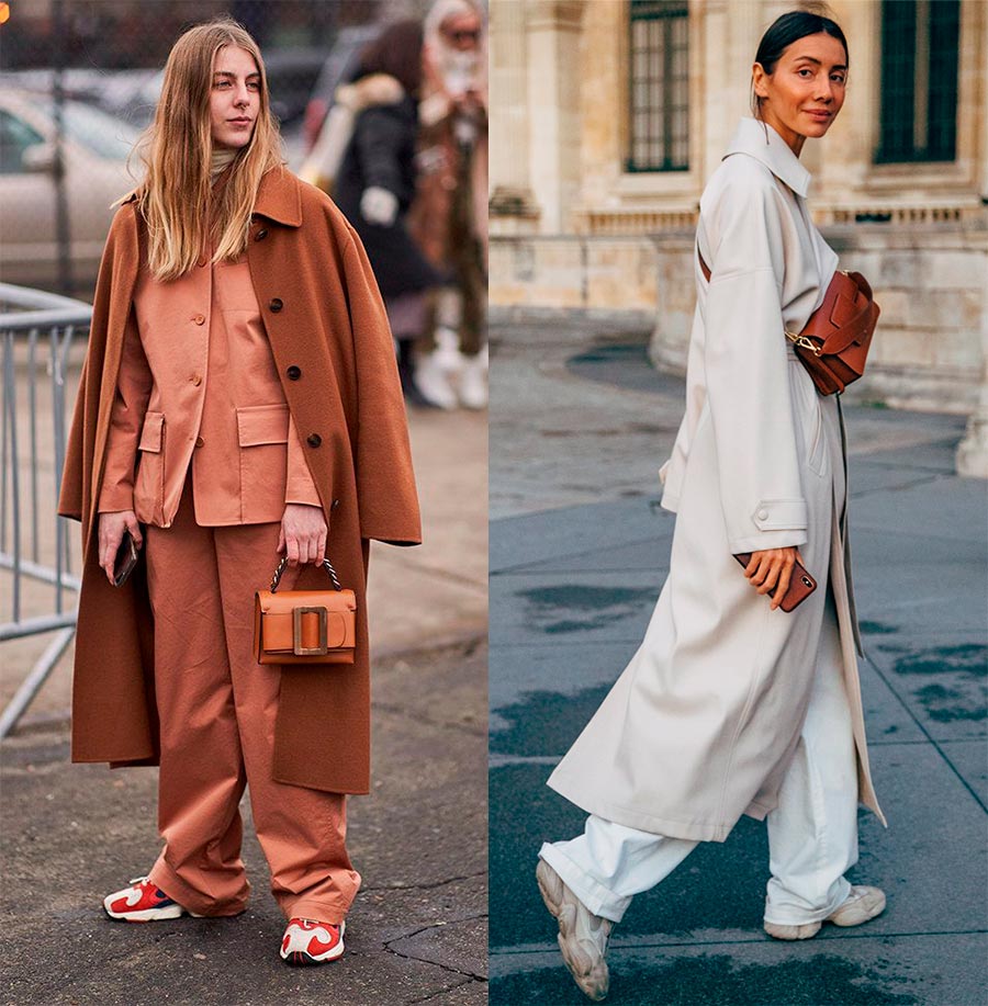 Pantalon palazzo avec baskets