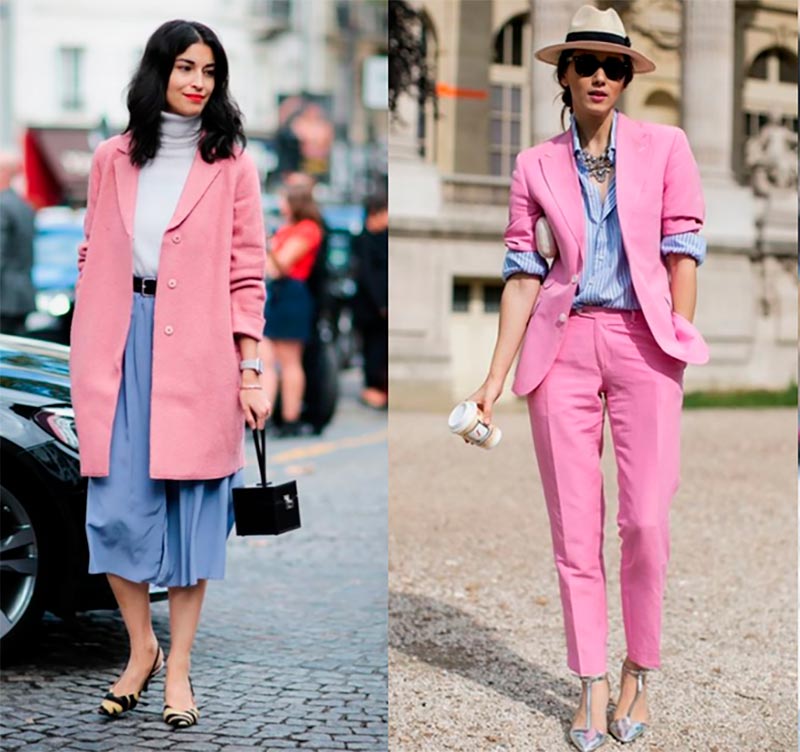 Bleu et rose dans les vêtements