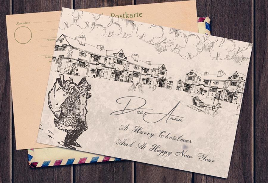 Faire une carte postale pour les vacances