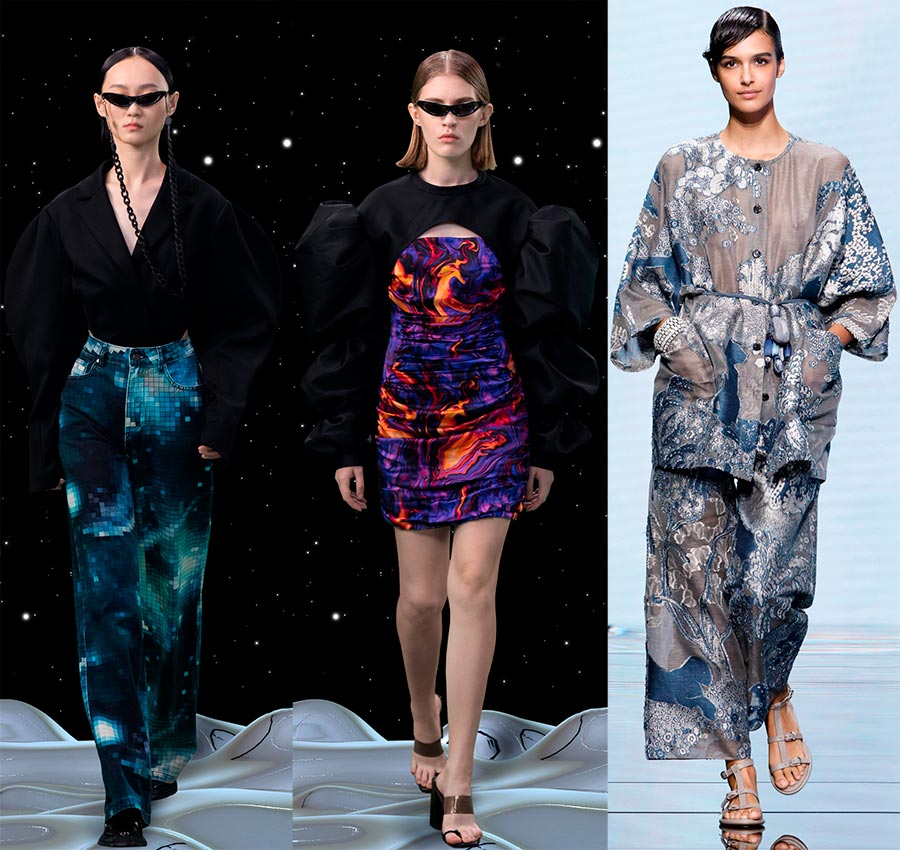 Impressions abstraites dans les vêtements