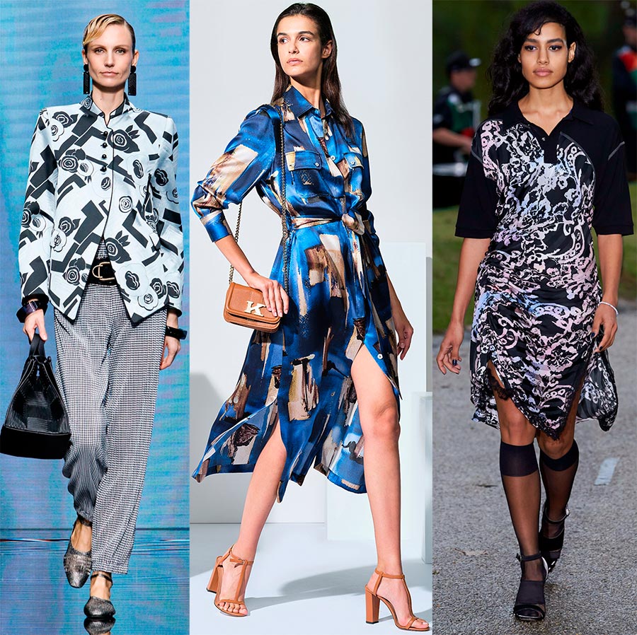 Impressions abstraites dans les vêtements