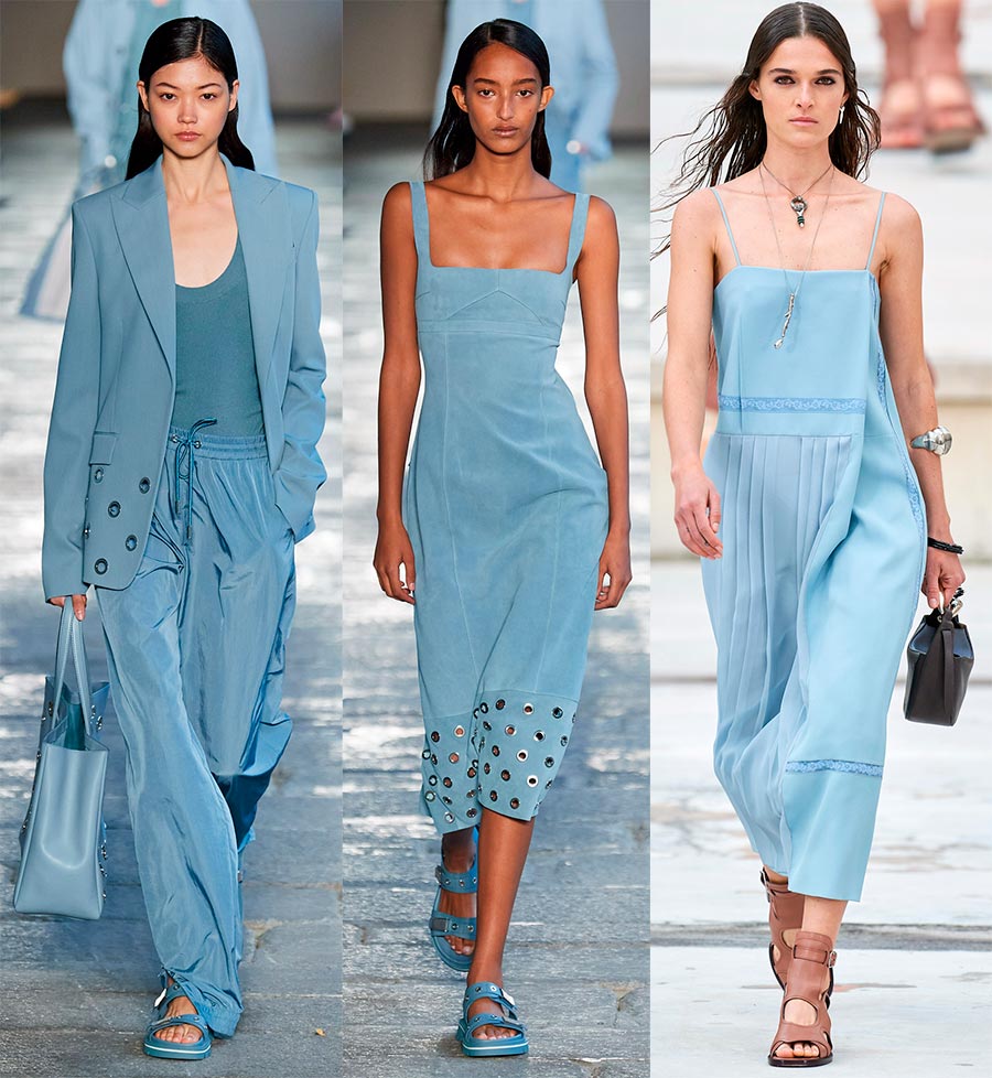 Couleur bleue dans les vêtements