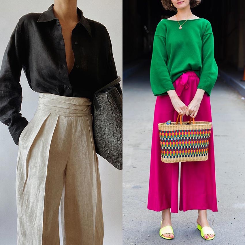 Vêtements contrastés