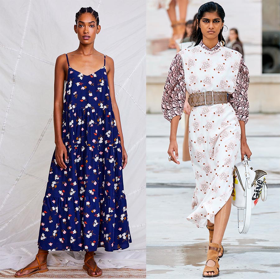 Imprimé fleuri sur les vêtements