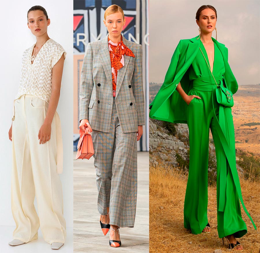 Pantalon large à la mode