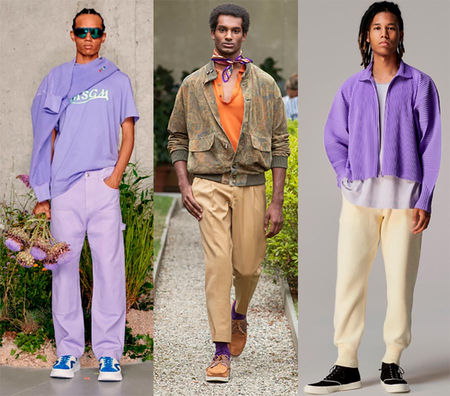 Le violet dans la garde-robe masculine