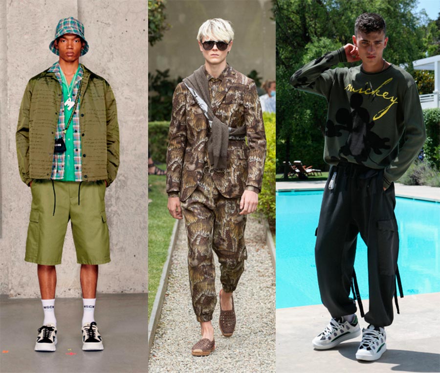 Kaki dans les vêtements